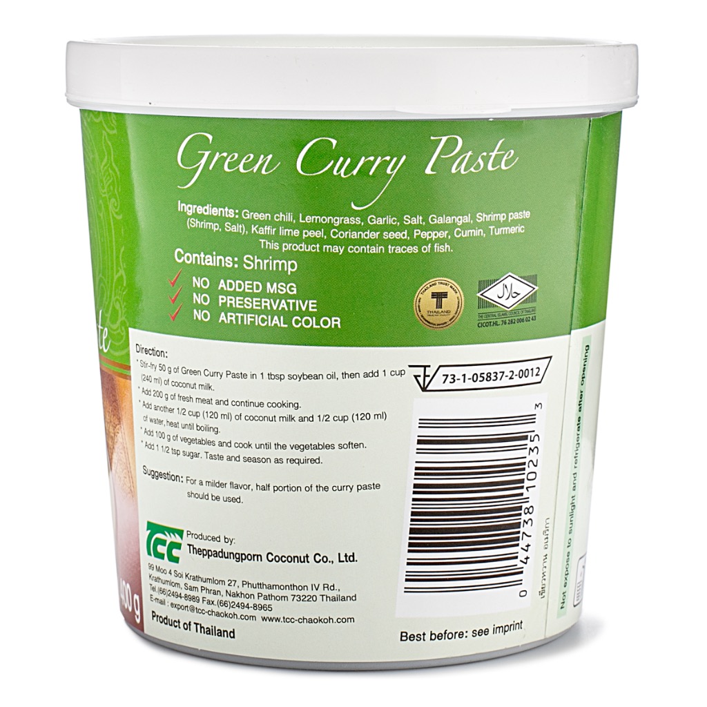 🍛   Mae Ploy Green Curry Paste 400g – Thailand Standard Flavor, Rich and Delicious 🍛