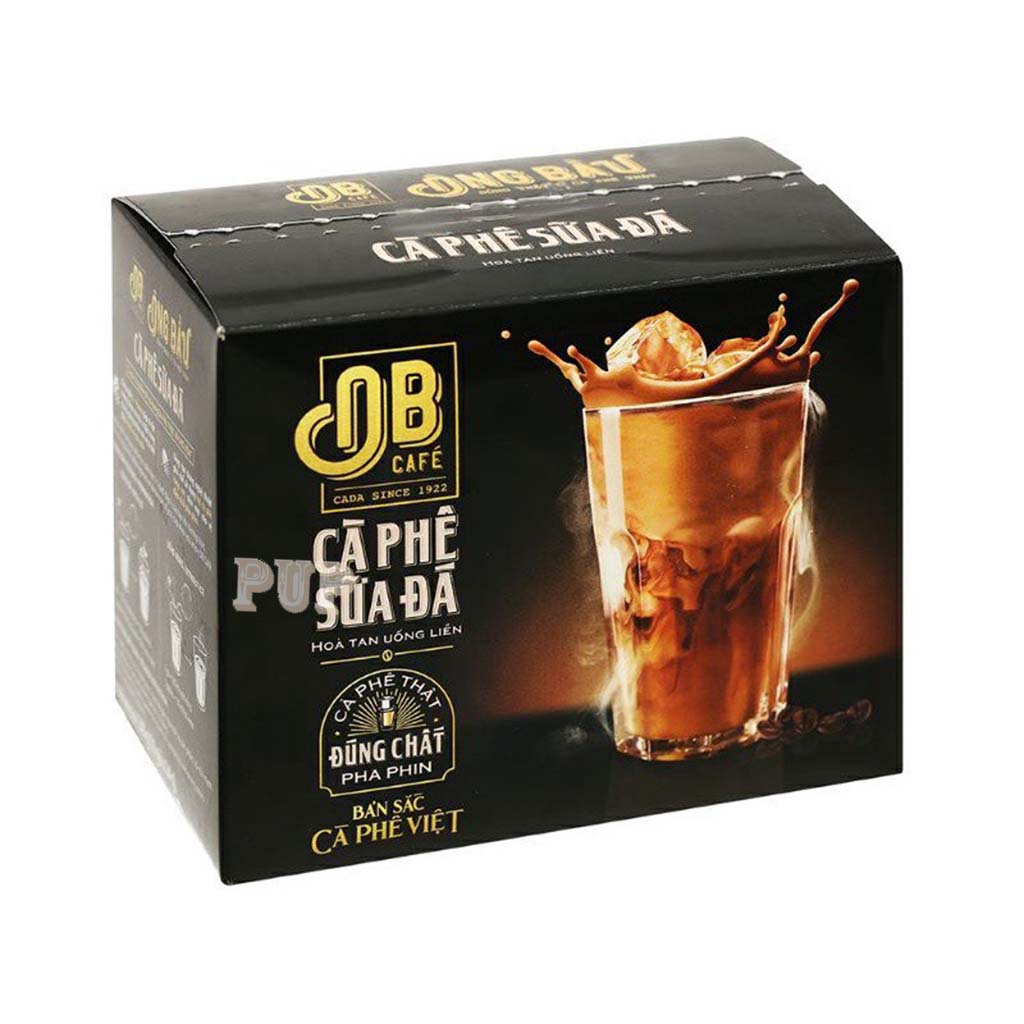 [Hộp 10 Gói 24g]Cà Phê Sữa Đá Ông Bầu, cà phê ob, ob cafe