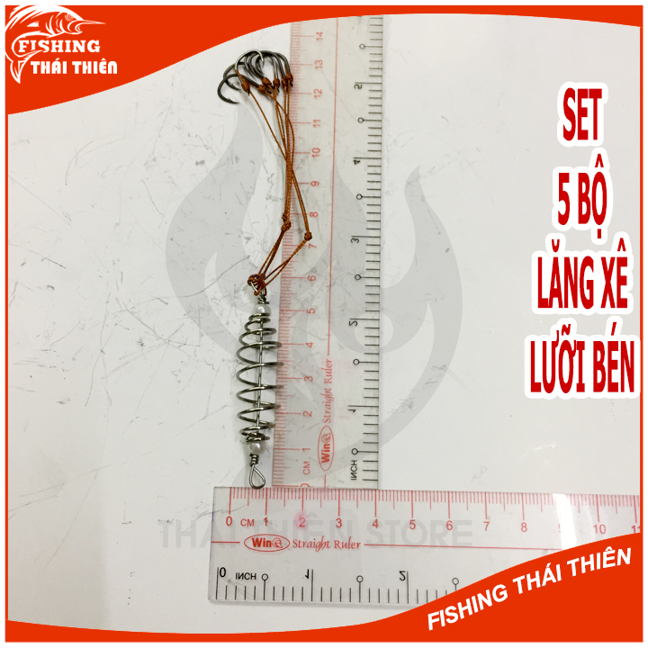 [HCM]Combo 5 Chùm Lưỡi Câu Câu Lăng Xê Cá Chép Mè Trắm