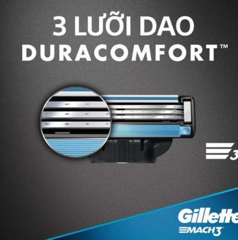 Dao cạo Gillette Mach 3 Turbo 3D 1 cán + 2 đầu lưỡi( XẢ KHO SALE MẠNH)