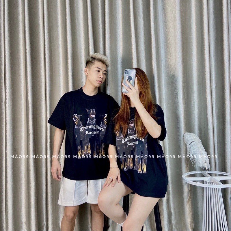Áo Thun 3 Chú Chó Form Rộng Oversize