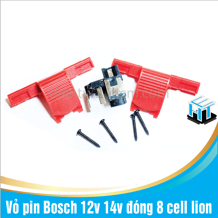 Vỏ pin Đỏ 12v 14v đóng 8 cell lion