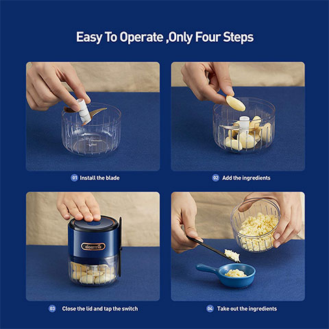 (MixHome HCM) Máy xay Đa Năng Deerma JS100 Tự Động Tích Điện (Hàng Chính Hãng - BH 6 tháng)