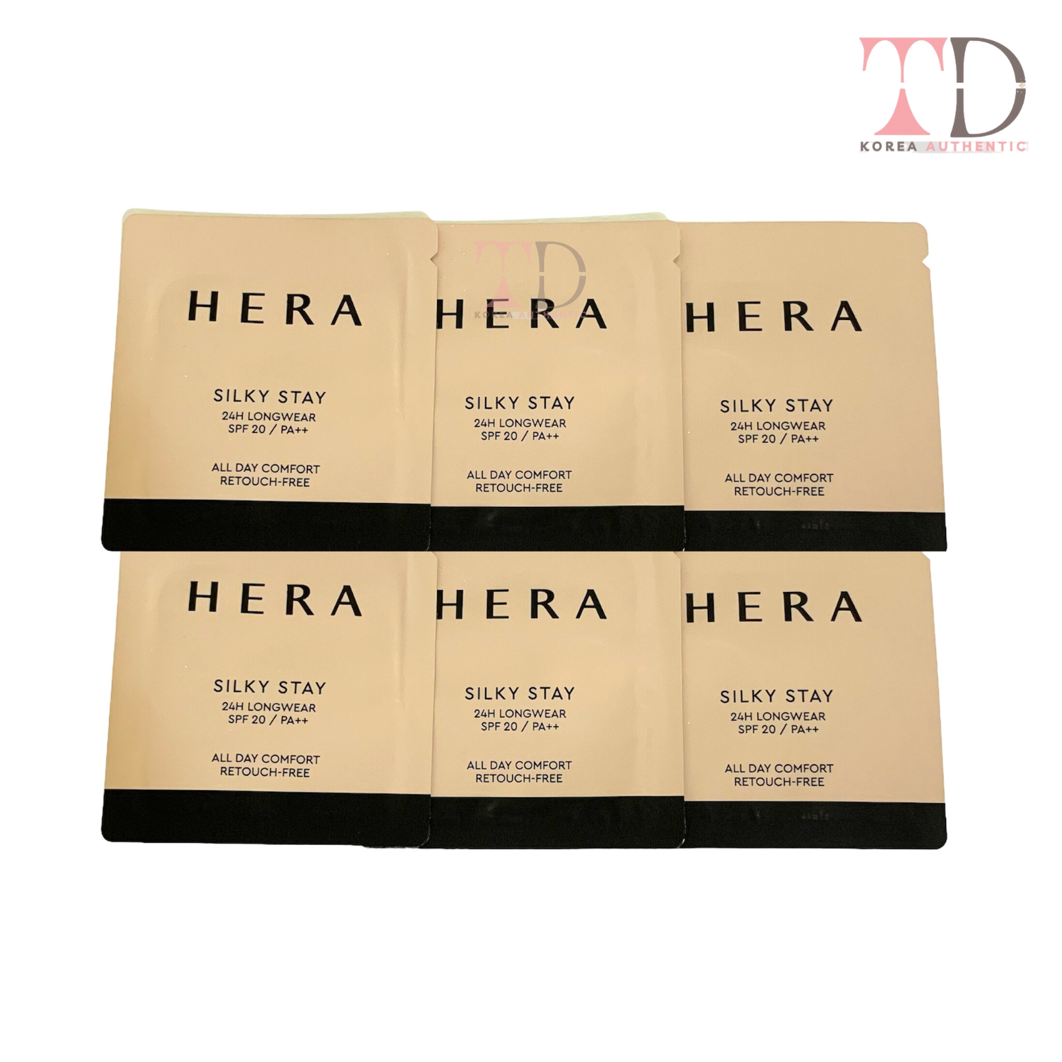 HERA silky stay long wear 24h foundation spf20/pa++ gói kem nền hera che khuyết điểm mỏng như lụa giữ lâu 24h tloskorea cũ