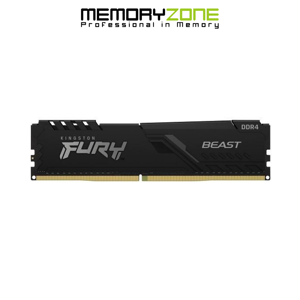 Ram PC Kingston Fury Beast Black 8GB 3200MHz DDR4 KF432C16BB/8