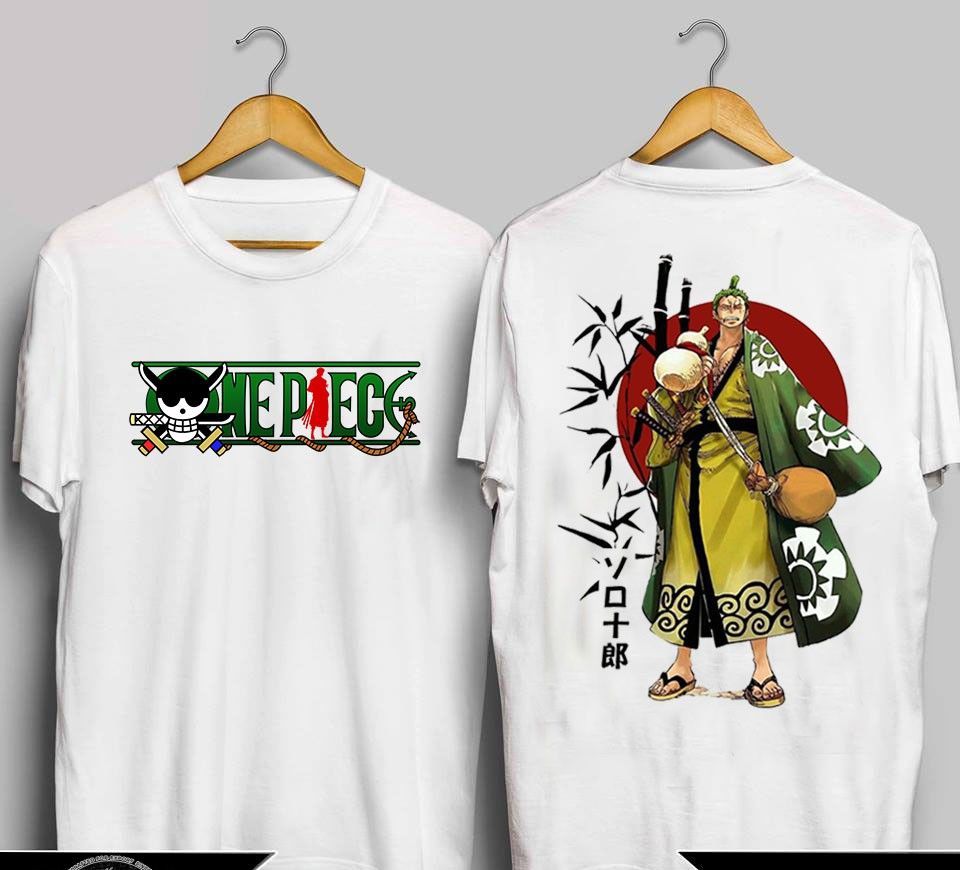Áo thun one piece roronoa zoro hải tặc cực đẹp | áo zoro wano one piece