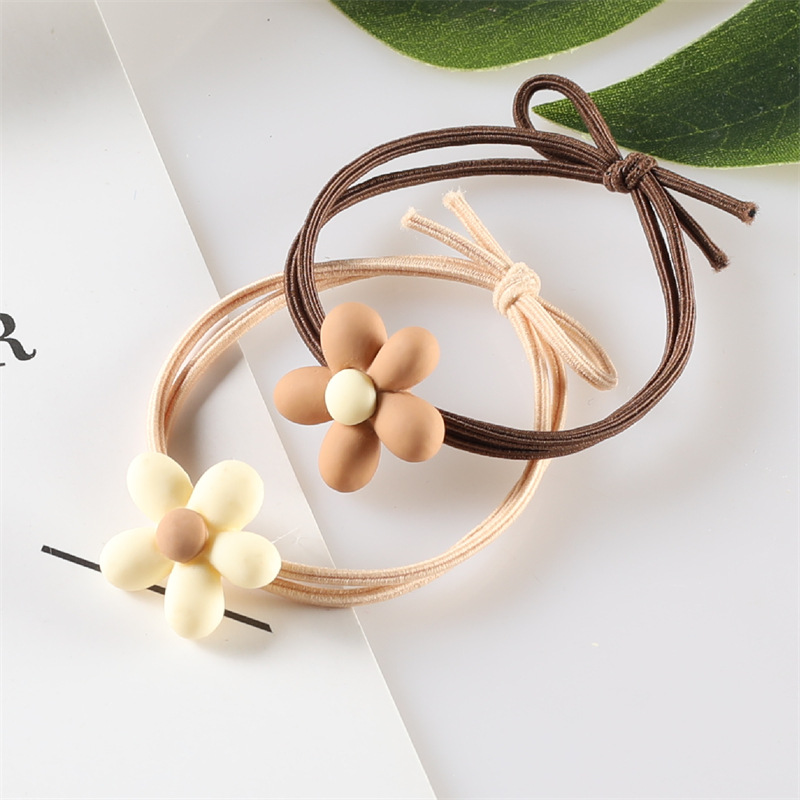 Dây buộc tóc hình Gấu nâu (set 4 dây mix màu)