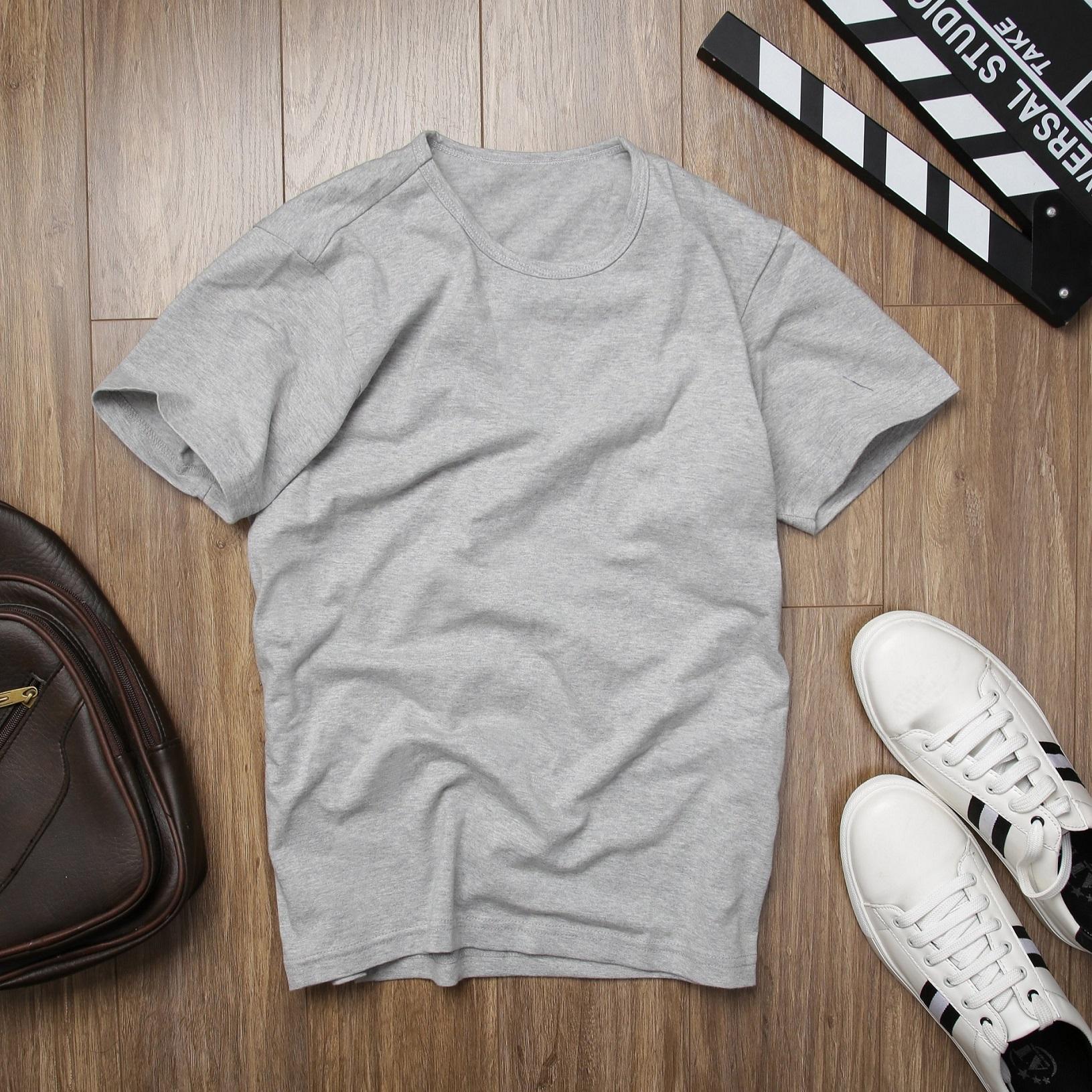 [HCM]ÁO THUN BODY COTTON 4 CHIỀU  MÀU XÁM TRẮNG