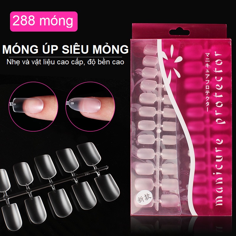 [HCM] Móng Úp Siêu Móng Nhẹ | Phom Vuông & Bầu | Hộp 288 Móng