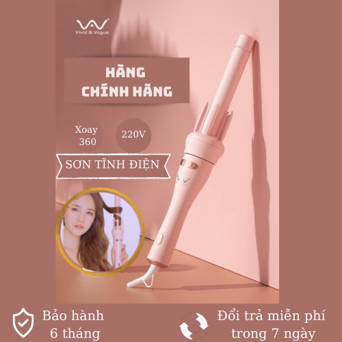 Máy uốn tóc tự động xoay 360 độ làm xoăn tóc