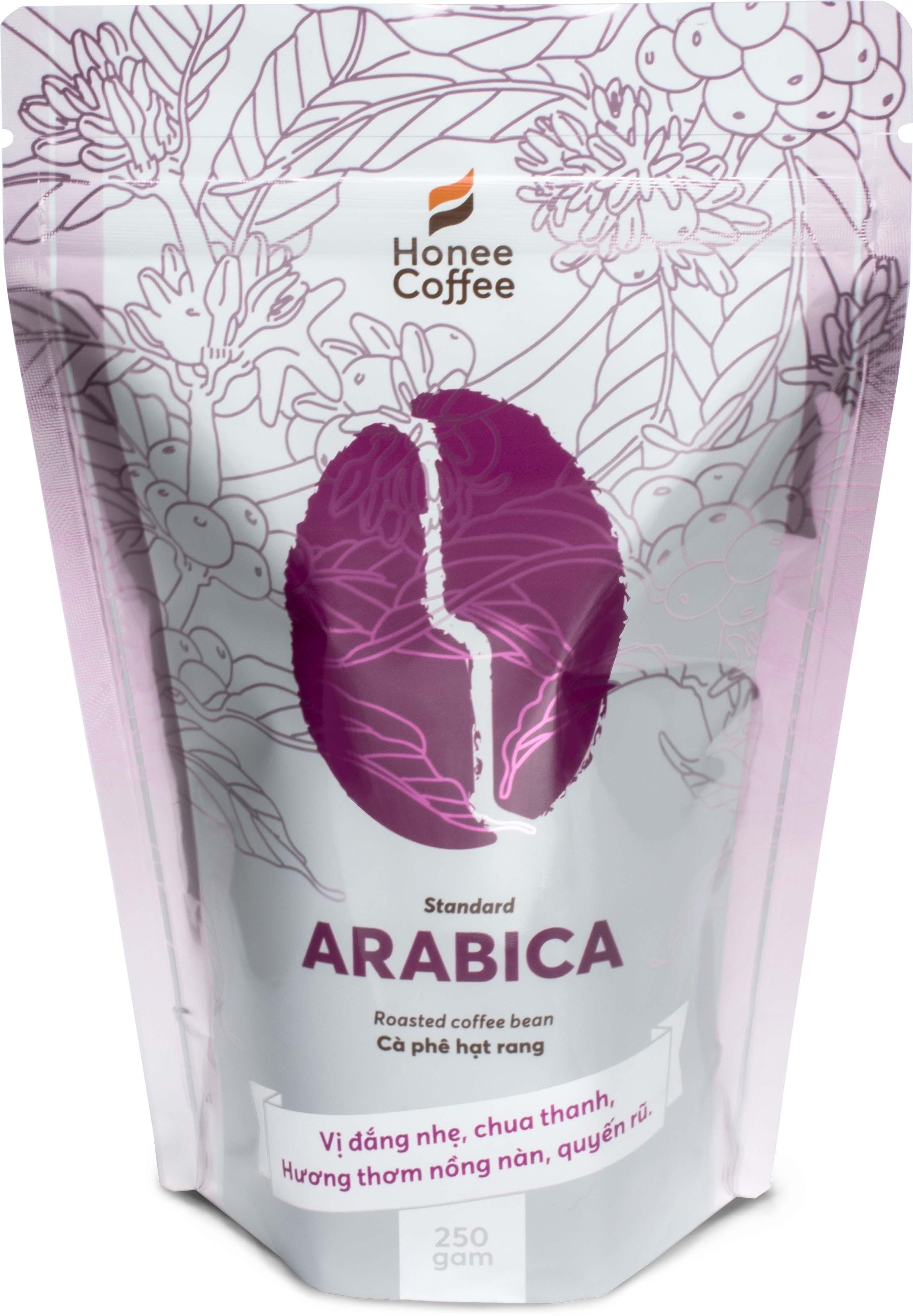 Cà Phê Hạt Rang Mộc Arabica Cơ Bản - 250g - Honee Coffee