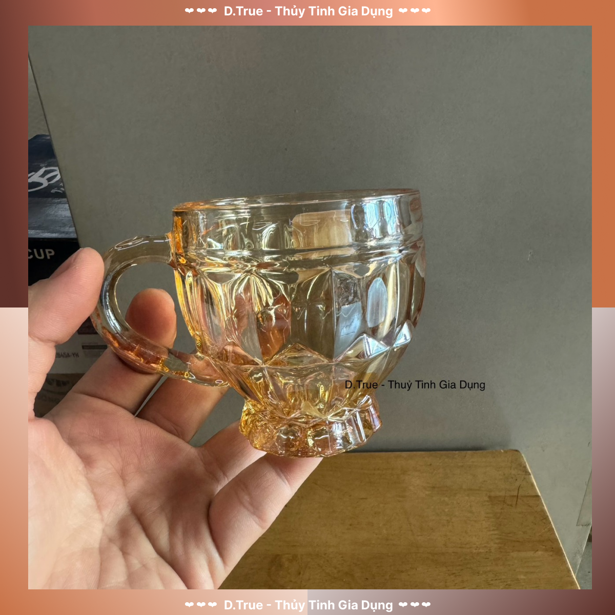 1 Tách Thủy Tinh Kim Cương 185ML (Màu Chọn Theo Phân Loại)