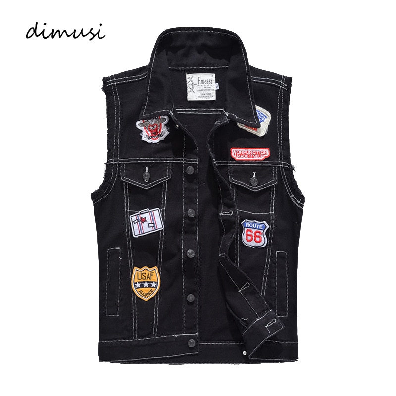 black denim vest