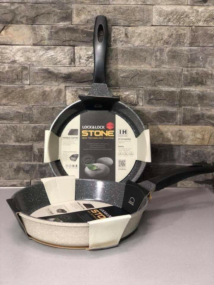Premium 7-Layer Stone Pan 24cm Locknlock Lca6243D (Guaranteed to Be Authentic, as Pictured)