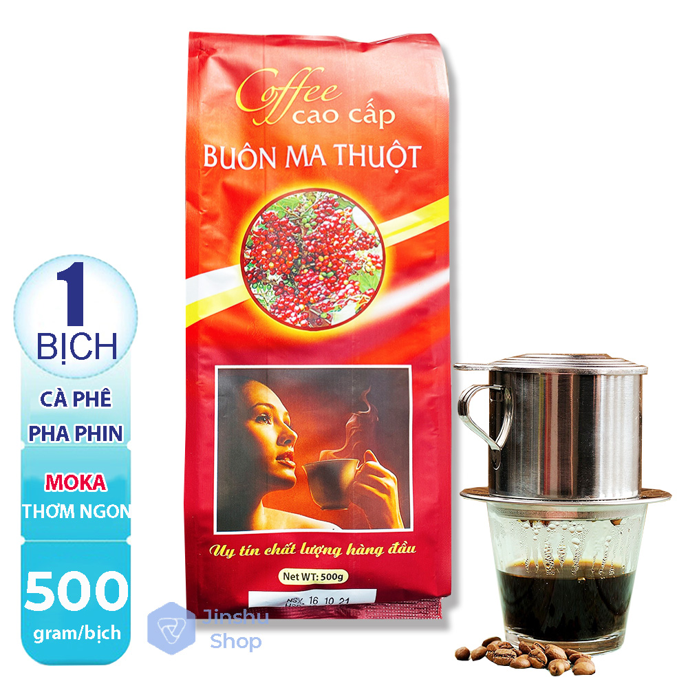 [ ĐẬM ĐÀ THƠM NGON ] Bịch cà phê 500gr  Moka đặc sản Buôn Mê Thuộc thượng hạng pha phin - Tây Nguyên Phát - NTP. (Date mới: 12 tháng)-[ 12.12 Hot Deals ]