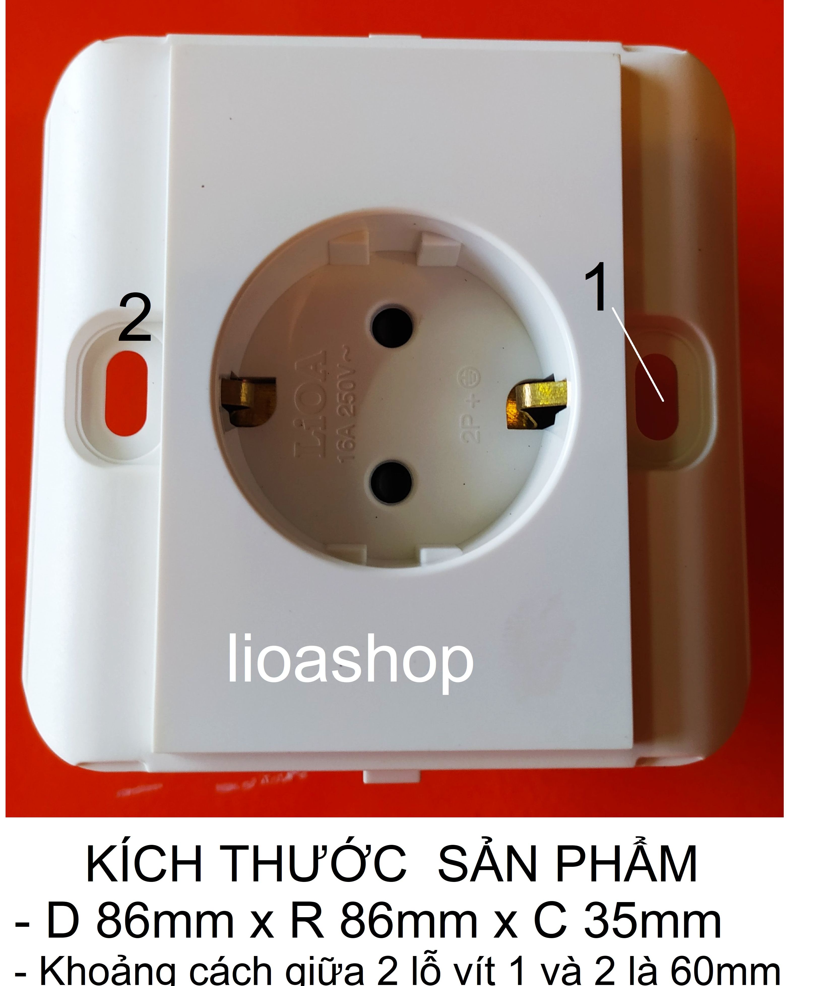 Ổ CẮM ĐƠN KIỂU SCHUKO -16A LiOA