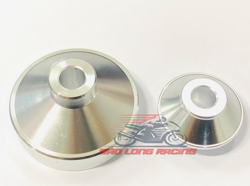 Canh đùm nhôm cnc gắn ya xe máy sirius,exciter màu bạc