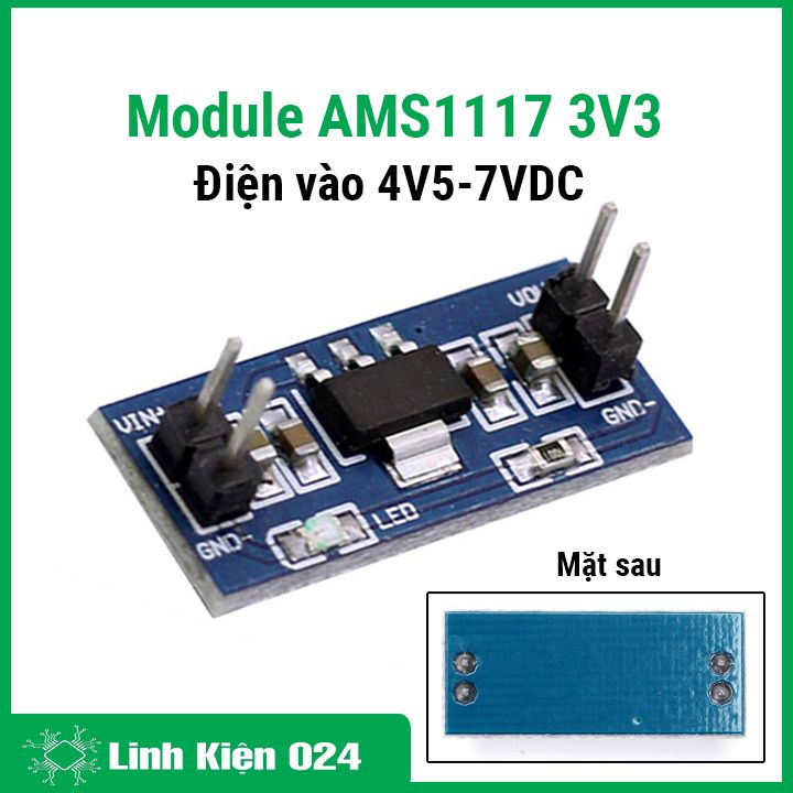Module nguồn ams1117 3v3 input 4v5 - 7vdc