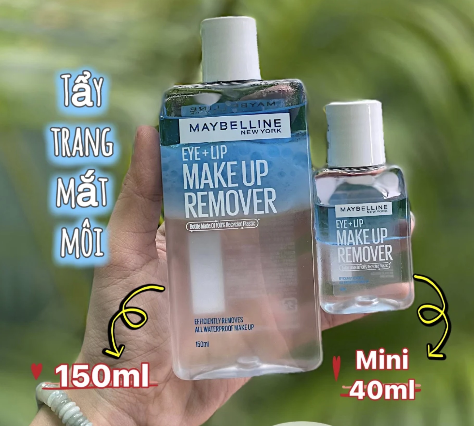 Nước tẩy trang mắt và môi Maybelline 150ml