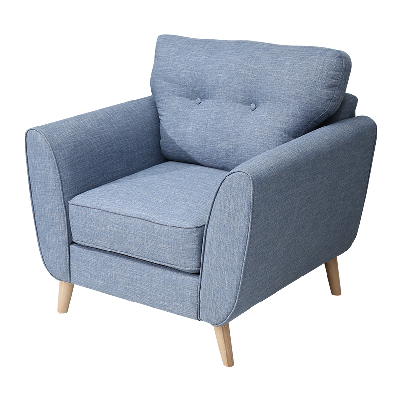 Sofa nỉ đơn Juno Sofa  V9.SF02/V1 90 x 80 x 80 cm (Xanh ghi)