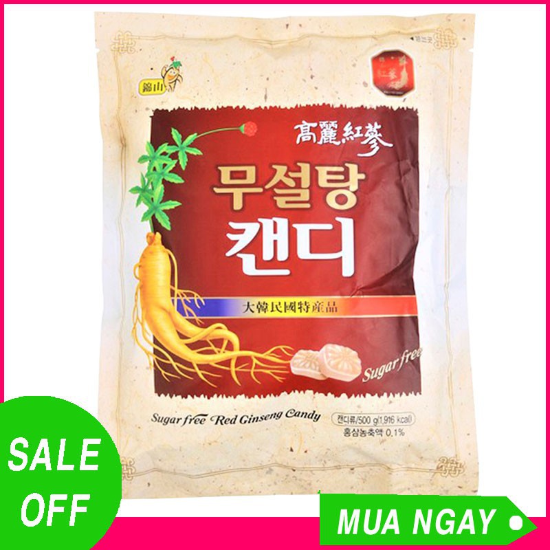 Kẹo hồng sâm không đường hàn quốc 500g -DATE MỚI