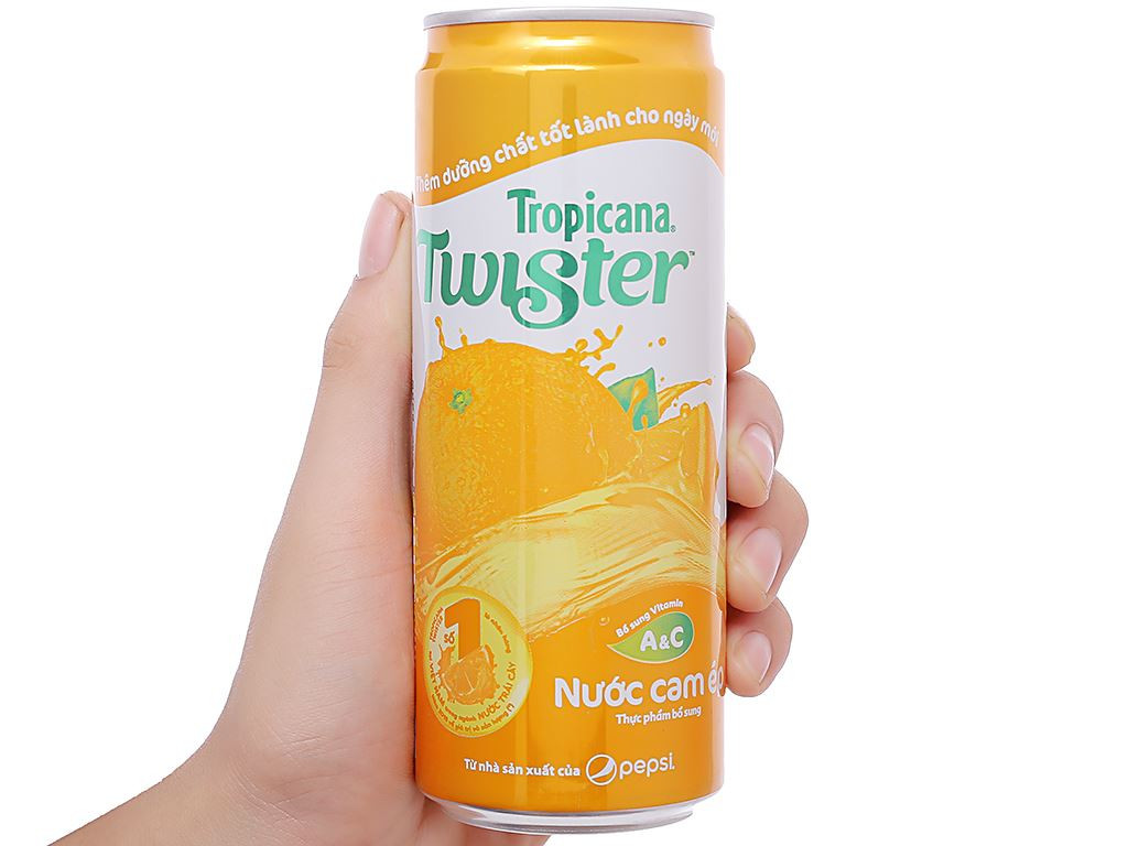 nước cam ép Twister Tropicana 320ml(thùng 24 lon)