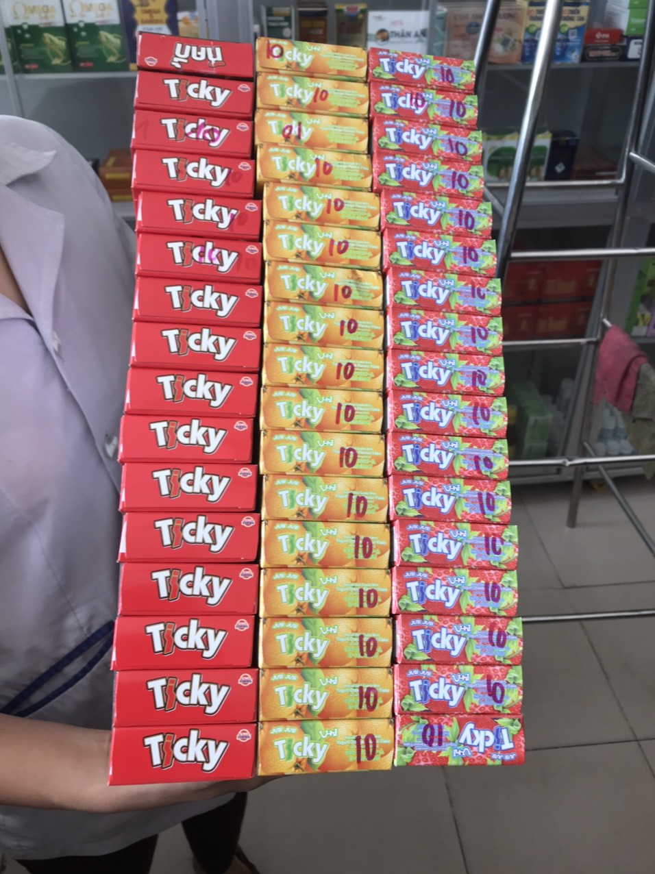 Bánh que TICKY Thái Lan 3 vị bánh nhiều que