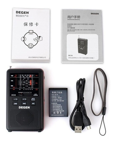 RADIO NGHE NHẠC MP3  DEGEN DE- 36 ( đọc MP3 qua cổng TF card)