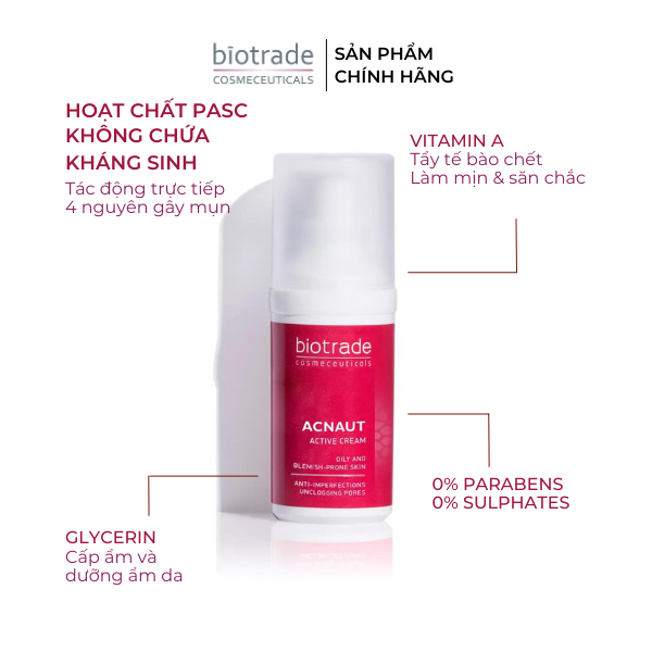 Chấm Mụn Biotrade Acnaut Active Cream 30ml