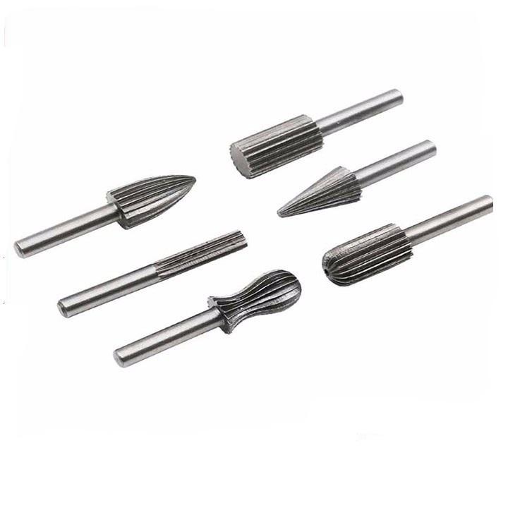 Bộ mũi mài phay gỗ Hss cốt 6ly (6x12mm) hay Mủi phay mài doa lỗ nhựa, kim loại, làm gỗ lũa Bonsai