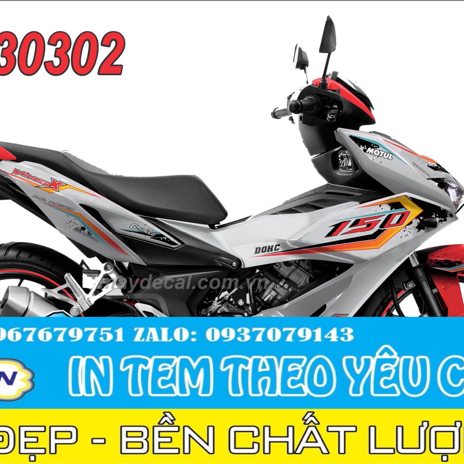 Tem rời xe winner X quí khách nhắn tin chọn mẫu với shop
