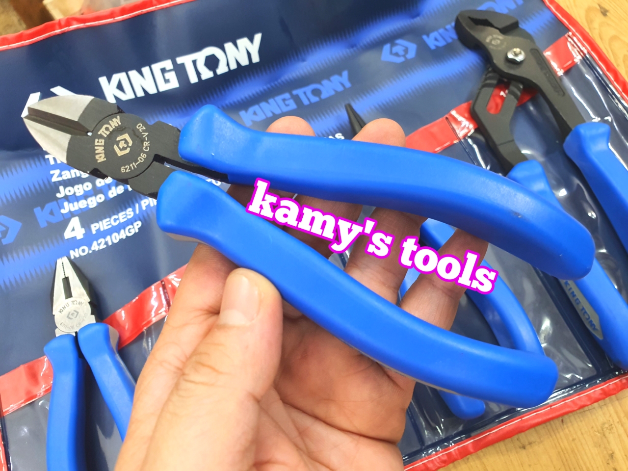 [HCM]Bộ kìm 4 cái Kingtony model 42104GP (Kìm cắt điện nhọn mỏ quạ)
