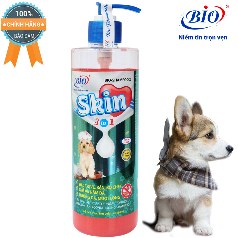 Sữa tắm Bio Skin 3in1 viêm da, dưỡng lông 450ml- 79307