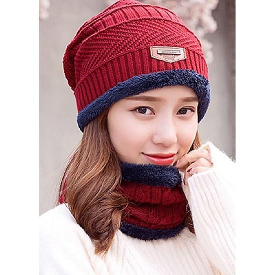 Set khăn mũ len cao cấp cho nam giới - Mũ nón kèm khăn len lót lông siêu ấm thời trang phong cách