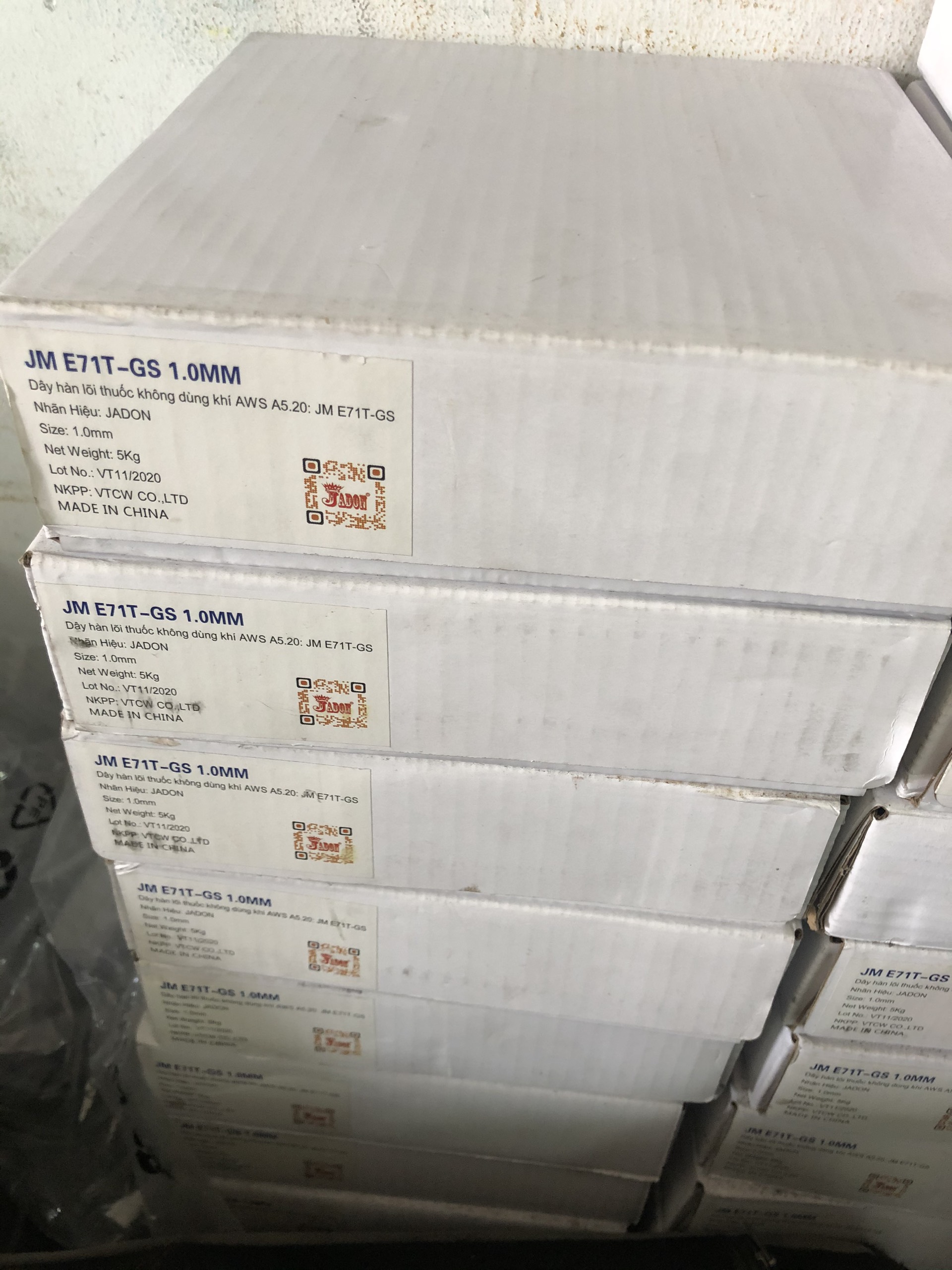 Dây hàn lỏi thuốc 1.0- cuộn 5kg không dùng khí- Dây hàn MIG lỏi thuốc