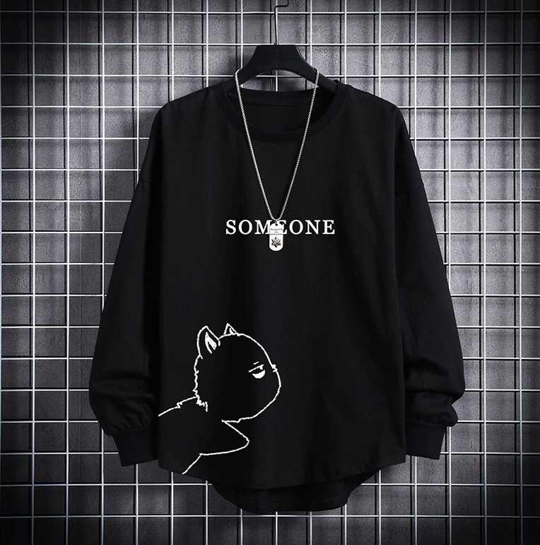 [Mẫu Mới 2021] Áo Thun Nam Nữ Unisex Dài Tay Cổ Tròn Họa Tiết Hình Con Mèo In Chữ SOMEONE Phong Cách Trẻ Trung Thời Trang Yodi TOP NAM 136V1