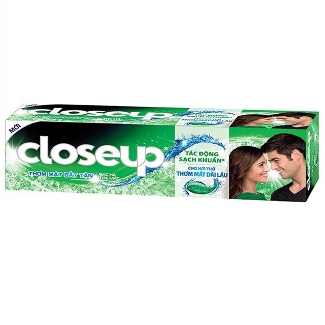Kem đánh răng Closeup bạc hà thơm mát sảng khoái bất tận 180g