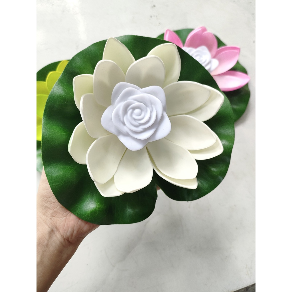 Đèn Hoa sen Nhiều cánh LED 3D 18cm(có thể thả dưới nước,cầu nguyện...)