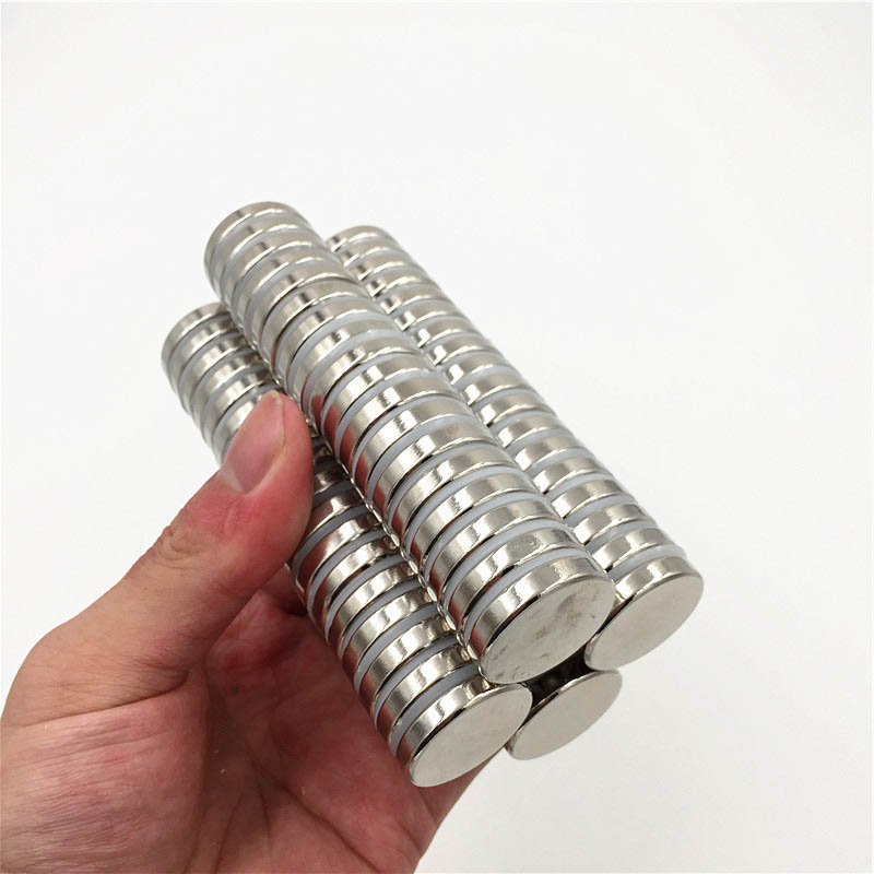 Nam châm tròn 25x5mm loại đất hiếm mạ Niken