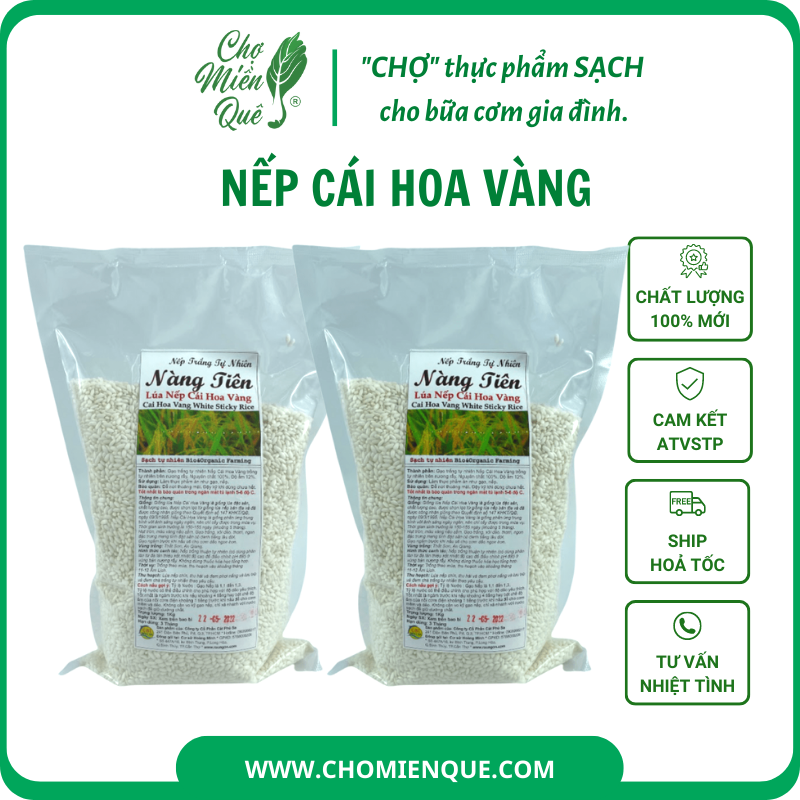 Nếp cái hoa vàng - 1Kg - 1 Gói