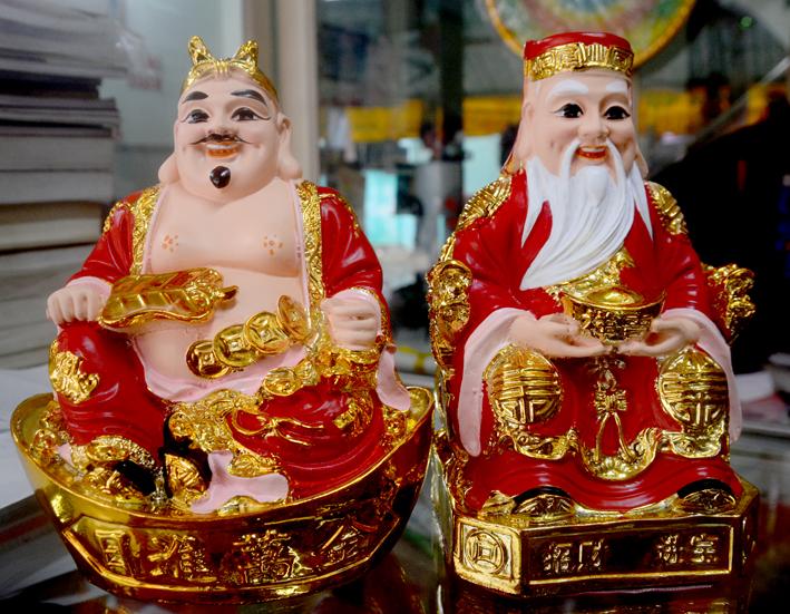 [HCM]Bộ tượng hai ông Thần Tài Thổ Địa áo đỏ-Nhiều cỡ