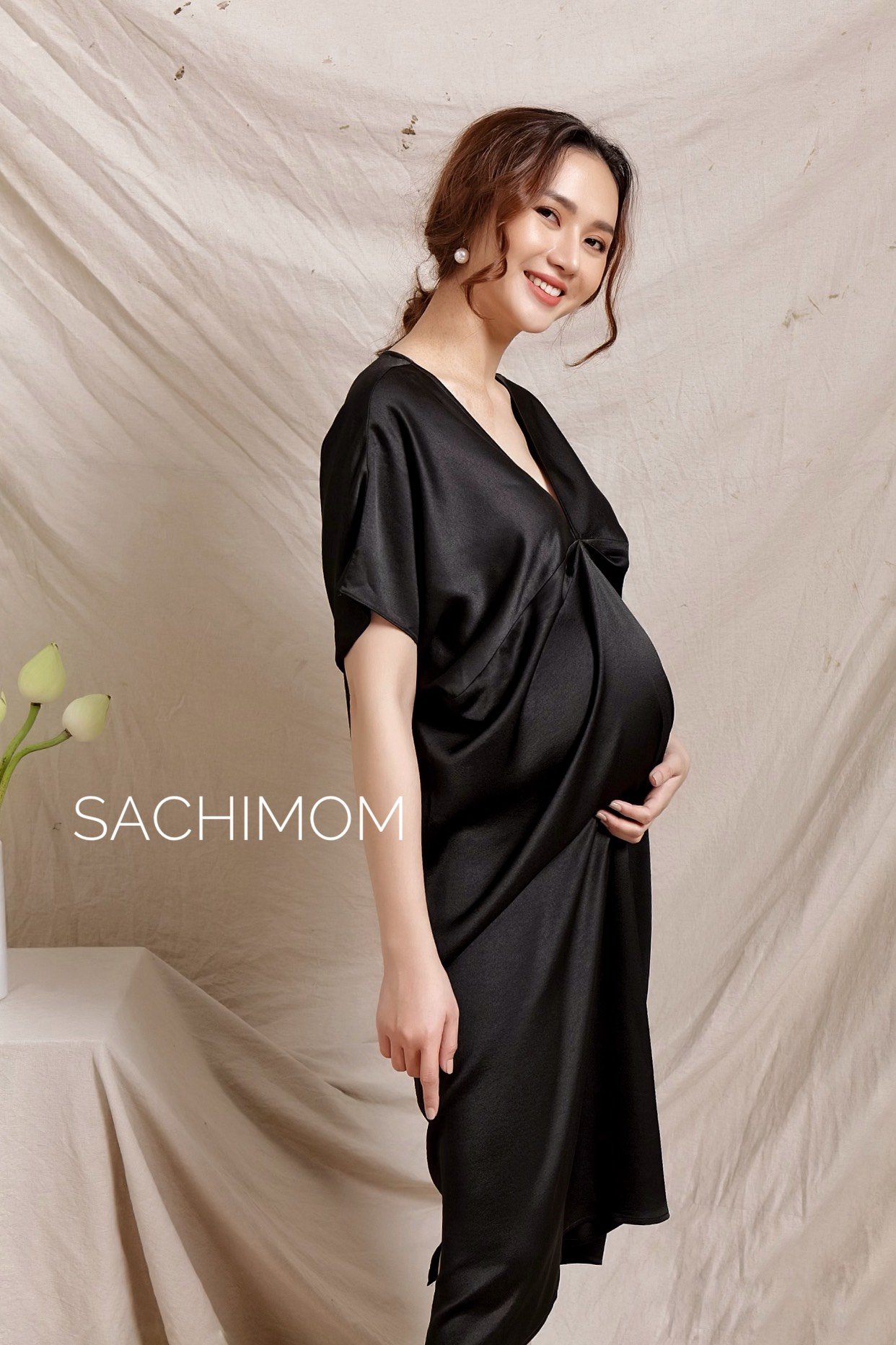 Đầm Bầu SACHIMOM - Váy Lụa Bầu LILY DRESS