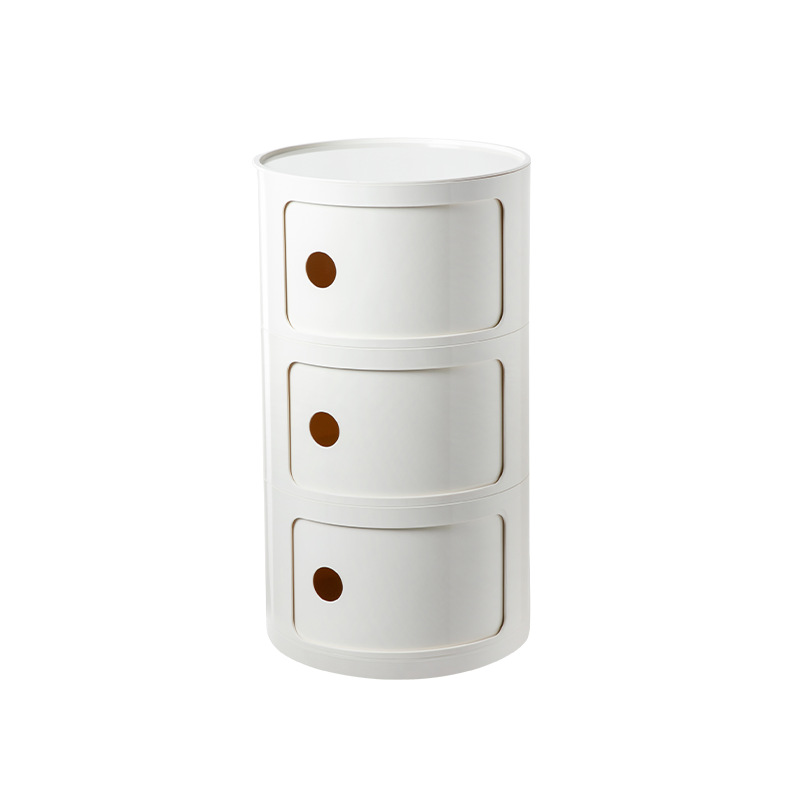 Nordic ins net red bedside table modern simple white round creative small cabinet mini simple plastic sideboard