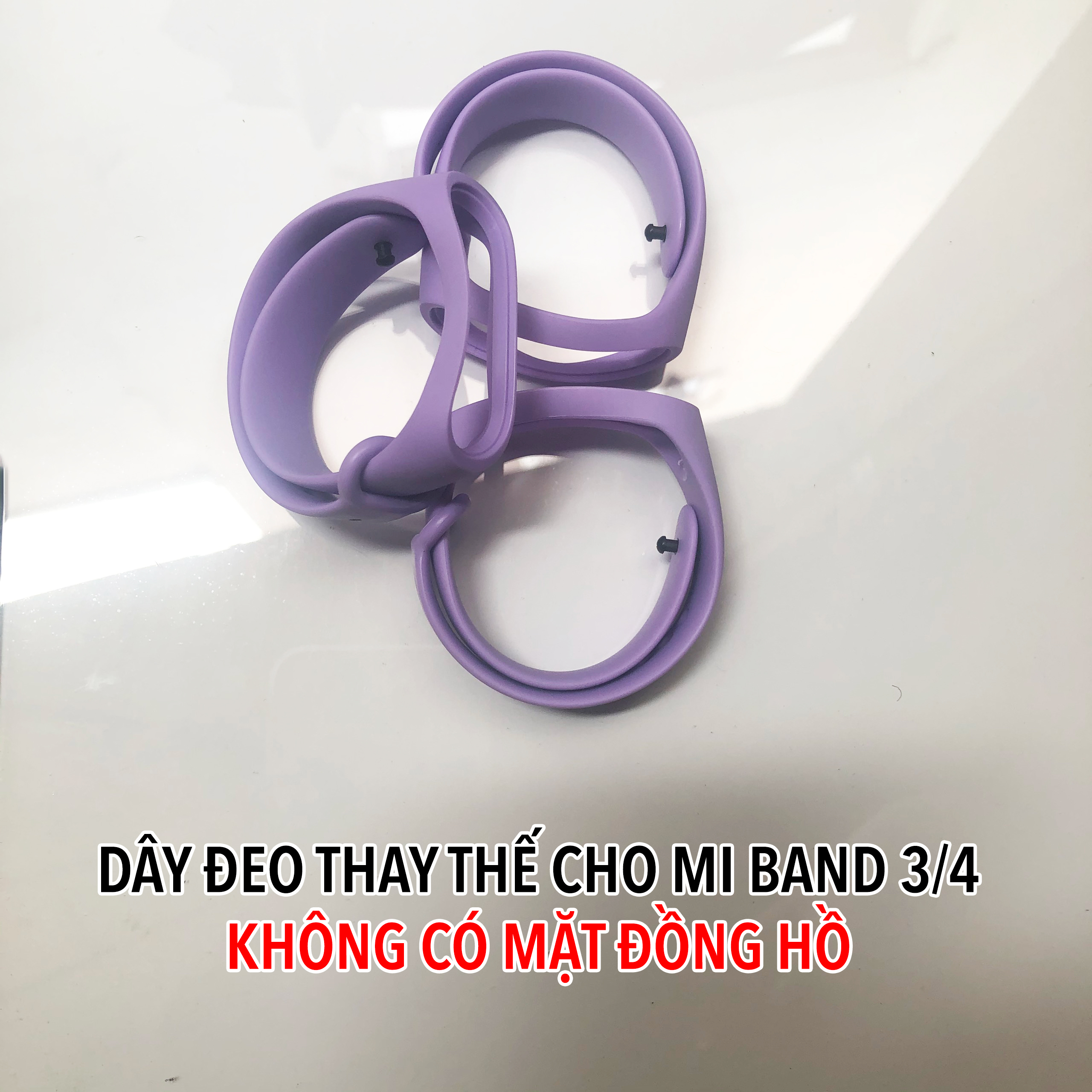 Dây Đeo Chuyên Dụng Cho Mi Band 4/3 - Dày Dặn, Chất Liệu Mềm, Màu Sắc Tươi [KHÔNG MẶT]