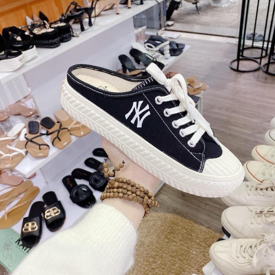Giày sục nữ đạp gót vải giày và mềm, sục thể thao nữ vải NY cực xinh