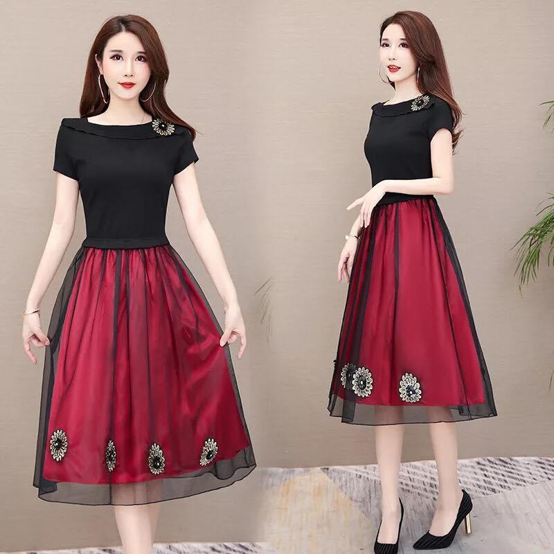 Váy đầm nữ tuổi trung niên,đầm dự tiệc sang trọng ,đầm cho mẹ cao cấp , chất liệu voan lụa nhập , thiết kế tinh tế ,họa tiết đẹp ,đẳng cấp cho chị em đi tiệc hàng chính hãng Mimostore Mimostore.01525