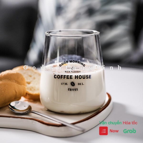 Ly thủy tinh/ Cốc thủy tinh chịu nhiệt cao cấp COFFEE HOUSE dáng thấp