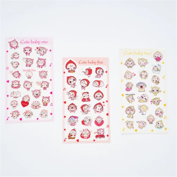 Bộ 6 Sticker Cute Baby Bukao