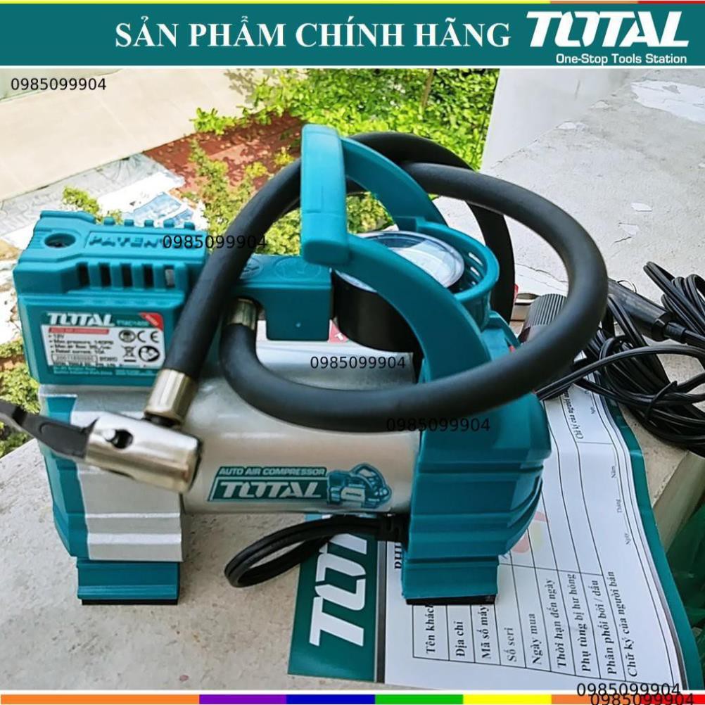Dụng cụ - máy bơm lốp kiểm tra lốp xe hơi ôtô 12V 140PSI Total TTAC1406 - giúp sửa chữa thay lốp, kiểm tra hơi, bơm khí xe máy xe hơi ô tô