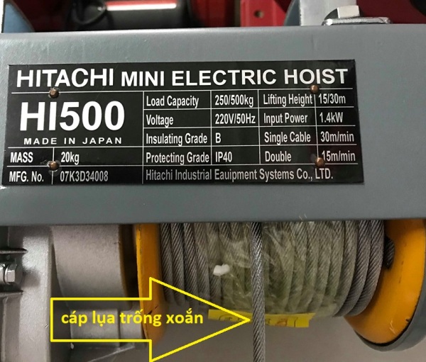 Bảng giá máy tời điện Hitachi